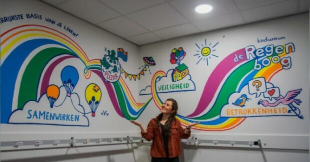 Muurschildering Kindcentrum De Regenboog onthuld
